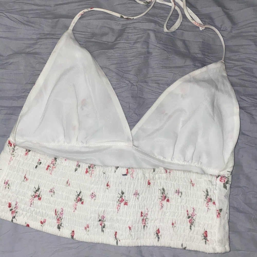 WHITE FLORAL TOP - Picture 4 of 5